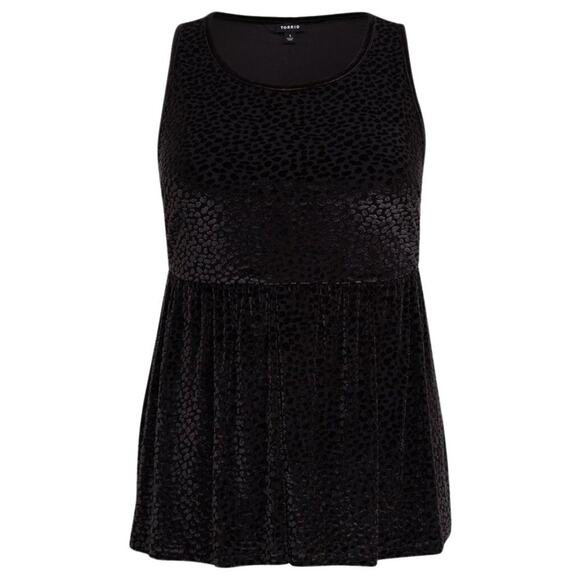 Torrid Velvet Burnout Peplum Top Plus Size Torrid 5 / 5X - 28 W - Picture 3 of 3